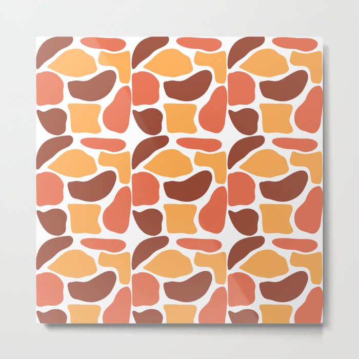 Popular Abstract Colorful Shapes Collection Metal Print