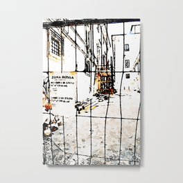 L'Aquila: street closed due to earthquake Metal Print