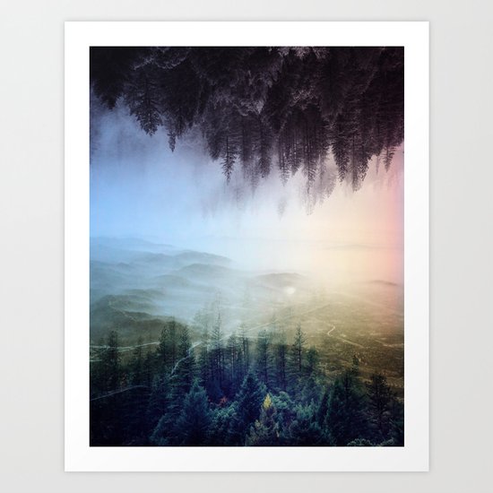 flipped forest Art Print