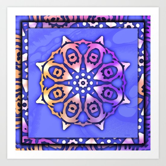 Batik Mandala Art Print