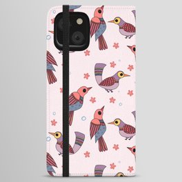Folk Birds iPhone Wallet Case