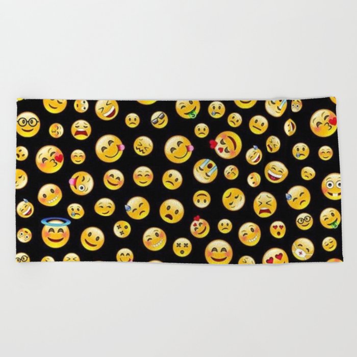 emoji world  Beach Towel