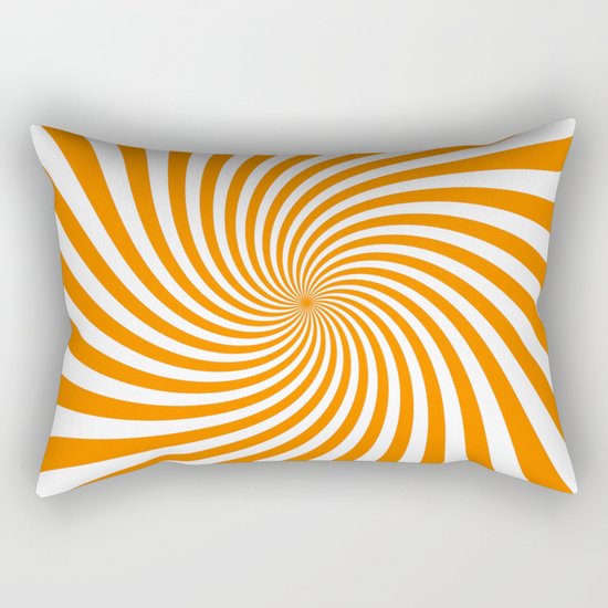 Swirl (Orange/White) Rectangular Pillow
