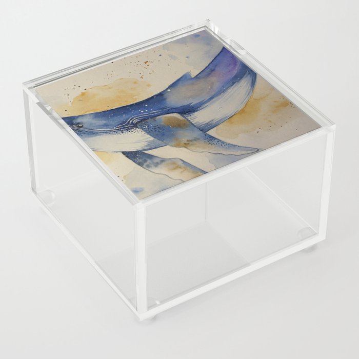 Whale in watercolor Acrylic Box