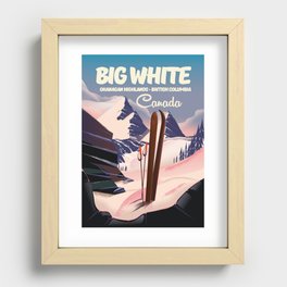 Big White Canada vintage ski poster. Recessed Framed Print