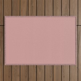 Pantone Rose Tan light pastel pink solid color modern abstract pattern Outdoor Rug