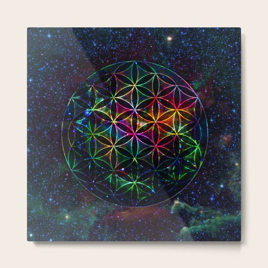 Flower of Life in the Universe - Universe in the Flower of Life Metal Print
