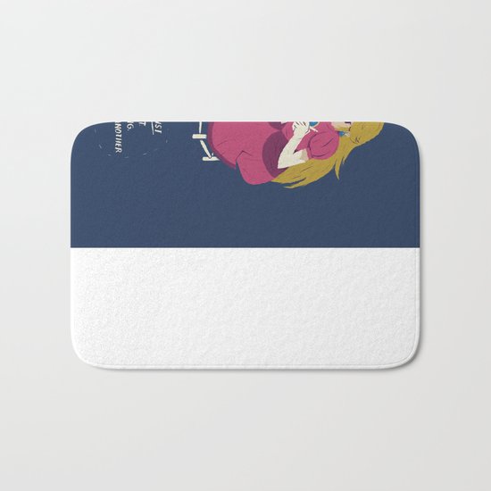 peach t0-do-list Bath Mat