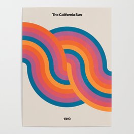 Vintage California Sun: Sacred Geometry Edition Poster