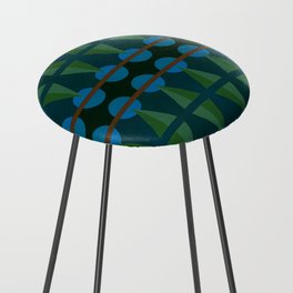 Triangle Moon P Green Two Counter Stool