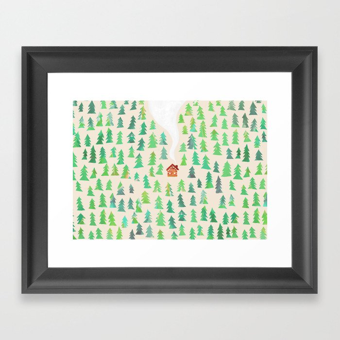 Alone in the woods Framed Art Print