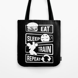 Eat Sleep Train Repeat - Fitness Bodybuilder Power Tote Bag