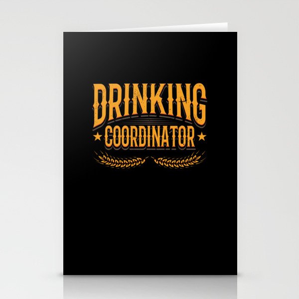 Drinking Coordinator Stationery Cards