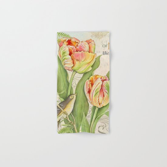 Vintage Flowers #26 Hand & Bath Towel