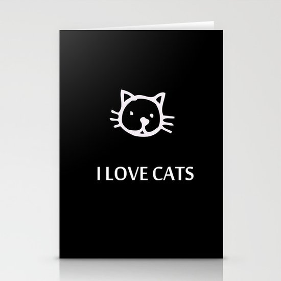 I LOVE CATS Stationery Cards