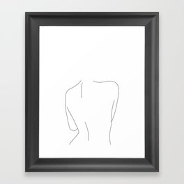 Nude back line drawing illustration - Drew Poster