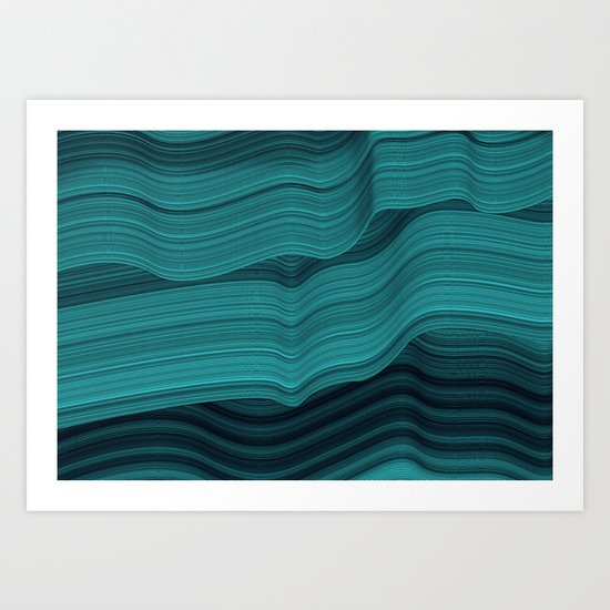 Blue waves Art Print