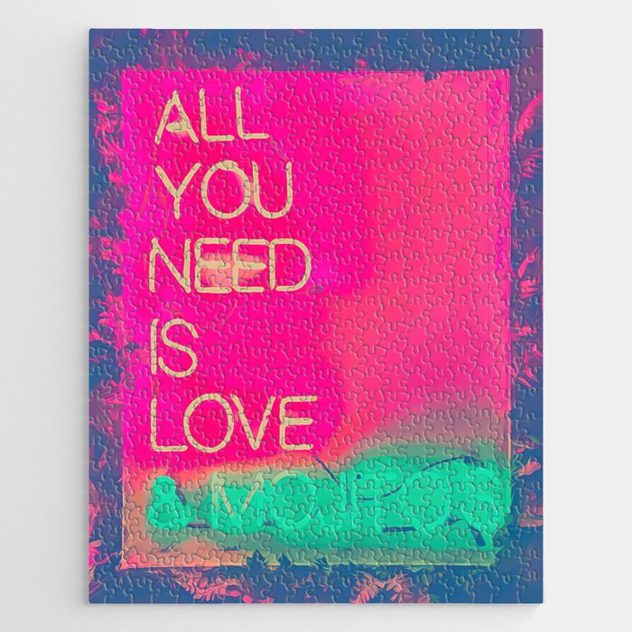 All we need is love and mojitos pink, dreams, pastel, love, cute,  Jigsaw Puzzle