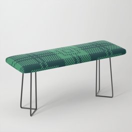 Green Square Pattern Bench