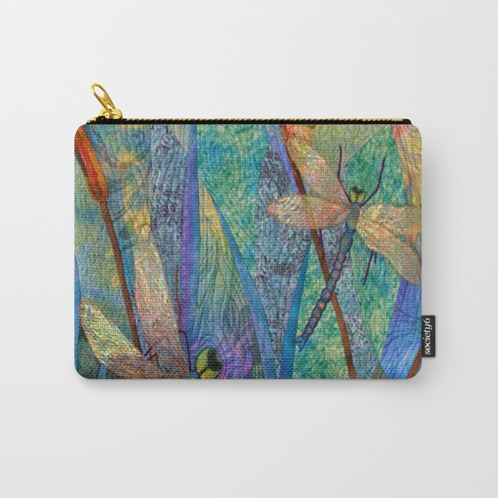 Colorful Dragonflies Carry-All Pouch