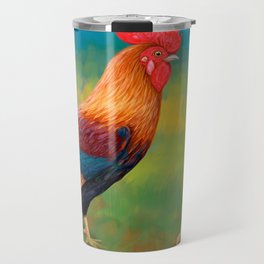Rooster and his family Travel Mug
