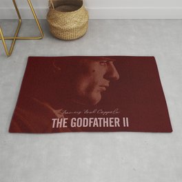 The Godfather Part II, Robert De Niro, Al Pacino, American movie poster Rug