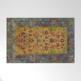 Hereke Vintage Persian Silk Rug Print Welcome Mat