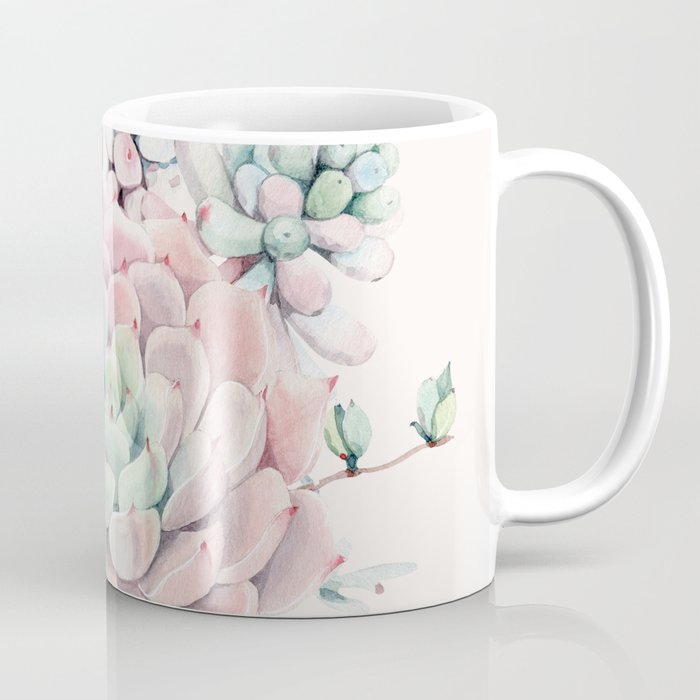 Perfect Pink Succulent Coffee Mug