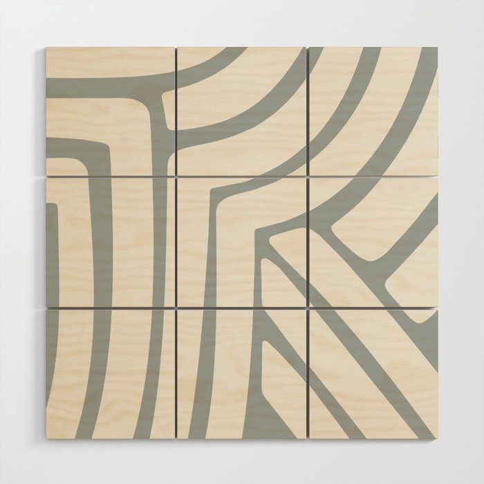 Abstract Stripes XCVIII Wood Wall Art