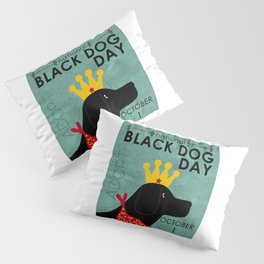 Black Dog Day Royal Crown Pillow Sham