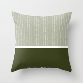 Linen Sage & Olive Throw Pillow