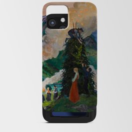 Preparations for the Midsummer Eve Bonfire by Nikolai Astrup iPhone Card Case