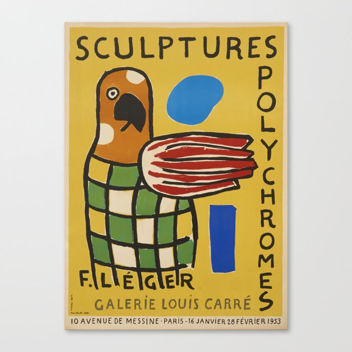 Sculptures Polychromes by Fernand Leger Canvas Print