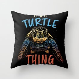 Turtle Aquarium Funny Turtle Owners Gift Throw Pillow