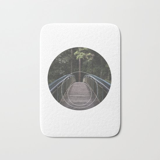 Circular Bridge - Geometric Photography Bath Mat