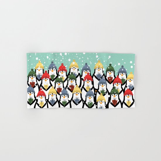 Christmas penguins Hand & Bath Towel