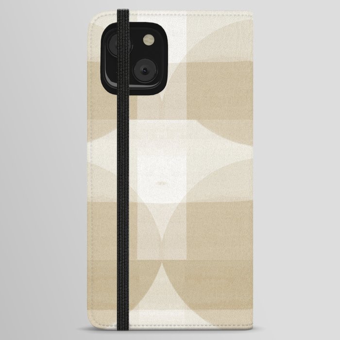 A Touch Of Cream - Soft Geometric Minimalist Beige Tan Creme Ivory Sand iPhone Wallet Case