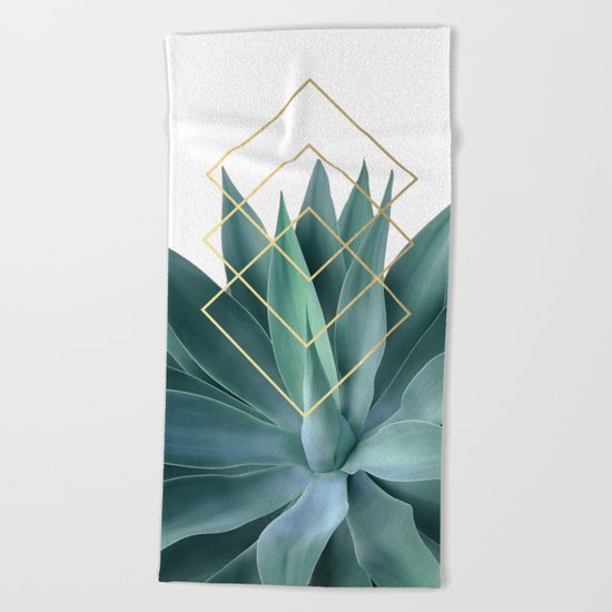 Agave geometrics Beach Towel