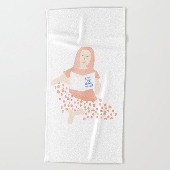 Life in pyjamas Beach Towel
