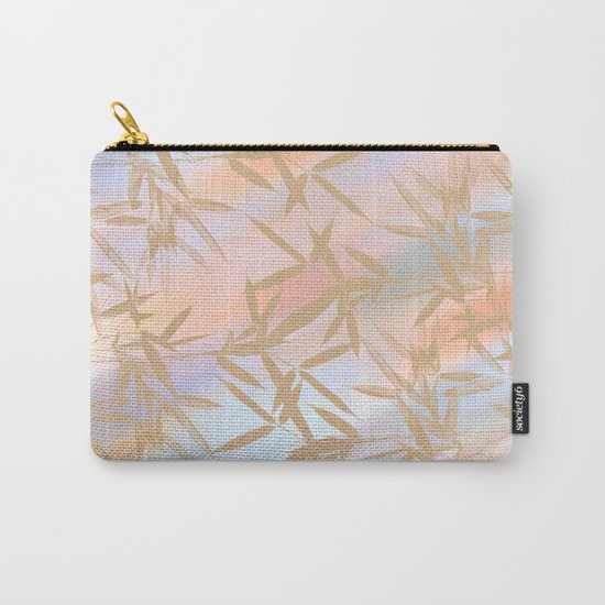 Floating Golden Leaves Abstract Carry-All Pouch