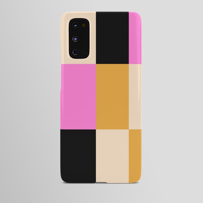 Shapes 15 | Pink Black Mustard Android Case
