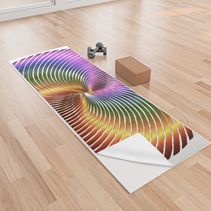 Chromatic Swirling Sphere. Yoga Towel