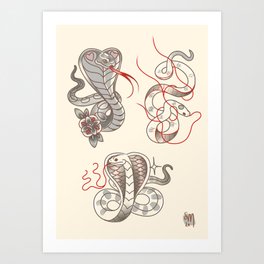 Snakes  Art Print