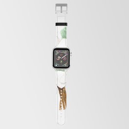white magnolia bouquet flowers  ink and watercolor  Apple Watch Band