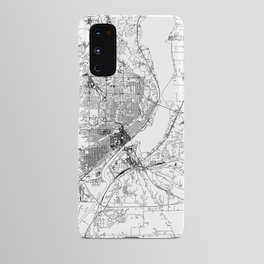 Peoria White Map Android Case