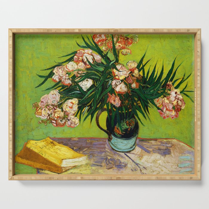Oleanders - Still Life, Vincent van Gogh Serving Tray