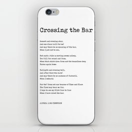 Crossing The Bar - Alfred Lord Tennyson Poem - Literature - Typewriter Print 1 iPhone Skin