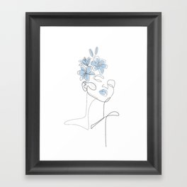 Blue Lily Girl Framed Art Print