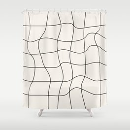Warp Grid: Off-White Day Edition Shower Curtain