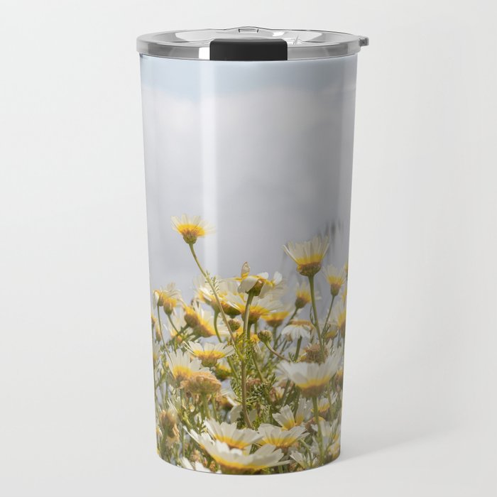 Garden of Daisy Flowers | Nature Photography in Portugal Art Print | Floral Summer Photo Travel Mug